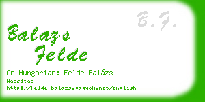 balazs felde business card
